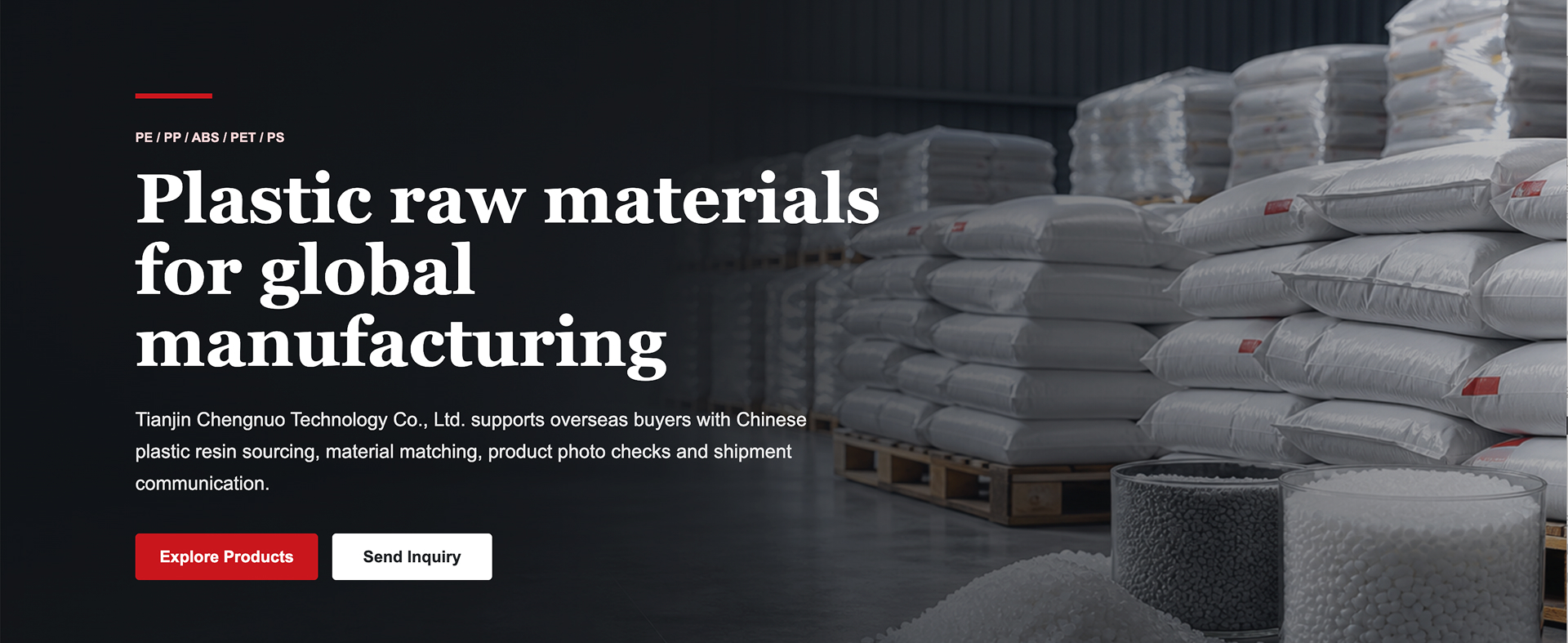 Tvrtka Tianjin Chengnuo Technology Co., Ltd. podržava kupce iz inozemstva u nabavi kineskih plastičnih smola, usklađivanju materijala, provjeri fotografija proizvoda i komunikaciji oko otpreme.